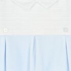 Baby Boys White & Blue Babygrow, 1, hi-res
