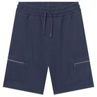 Boys Navy Blue Shorts, 4, hi-res