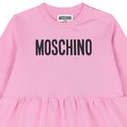 Younger Girls Pink Logo Dress, 1, hi-res