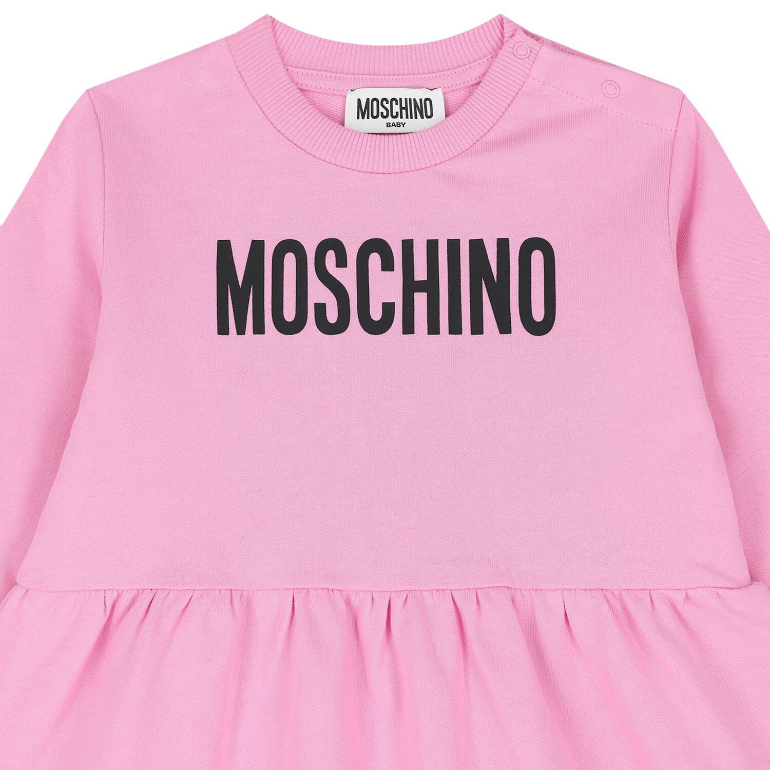 Younger Girls Pink Logo Dress, 1, hi-res