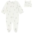 Ivory Teddy Bear Babygrow Set, 2, hi-res