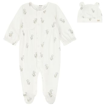 Ivory Teddy Bear Babygrow Set