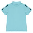 Younger Boys Blue Logo Polo Shirt, 2, hi-res