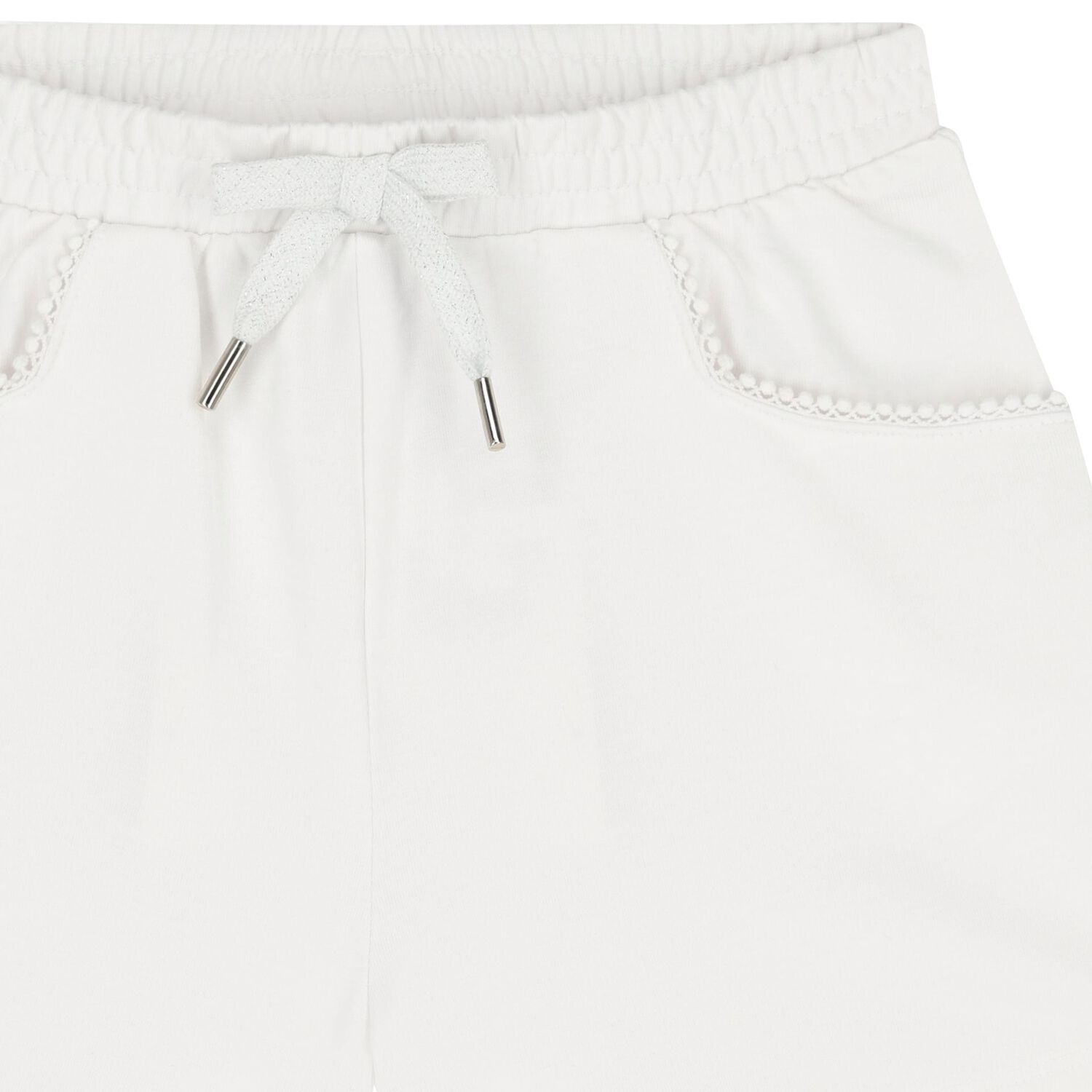 Girls White Shorts, 6, hi-res