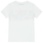 Boys White Logo T-Shirt, 1, hi-res