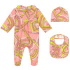 Baby Girls Pink & Yellow Babygrow Set, 1, hi-res