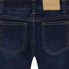 Younger Boys Navy Blue Logo Denim Jeans, 1, hi-res