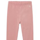 Girls Pink Logo Leggings, 1, hi-res