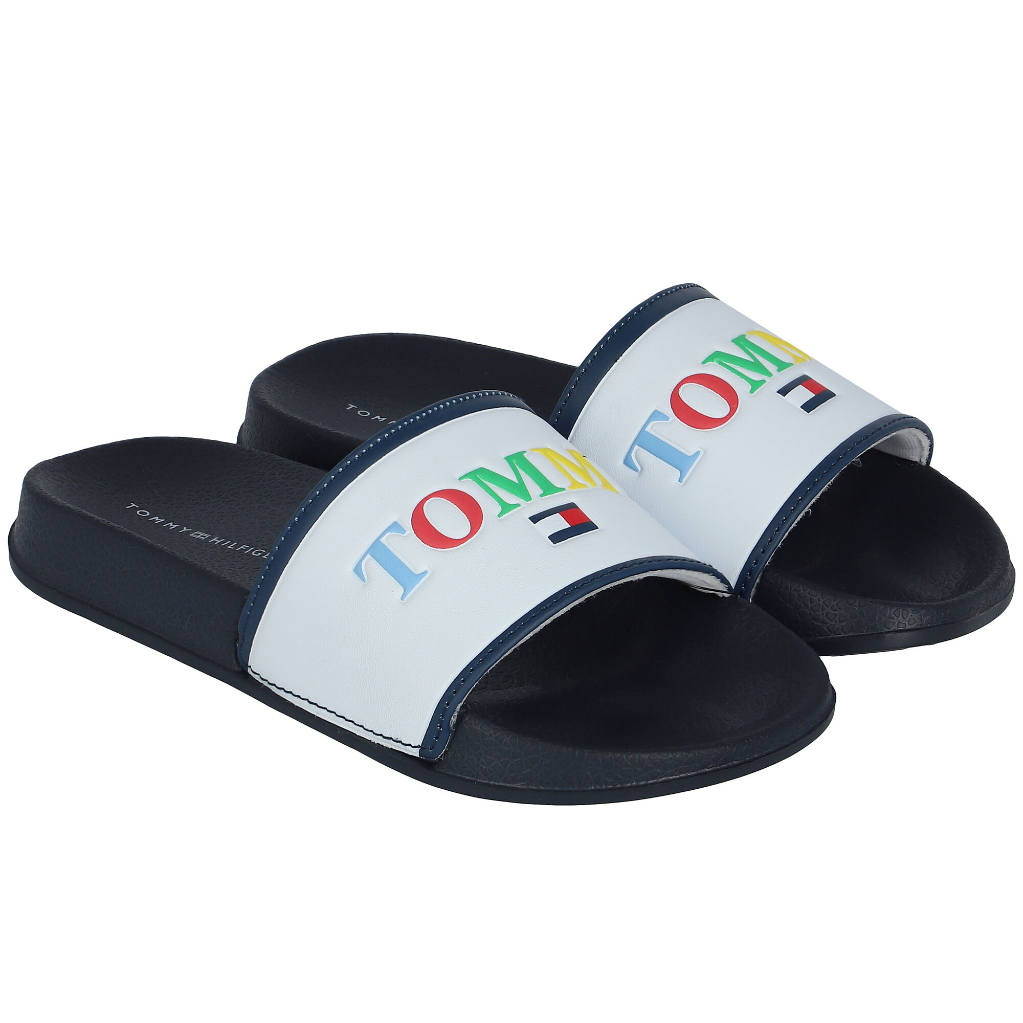 White tommy hilfiger sliders deals