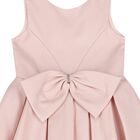 Girls Pink Bow Dress, 1, hi-res