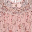 Girls Pink Bow Tulle Dress, 2, hi-res