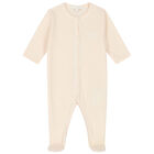 Baby Girls Pink Logo Babygrow & Hat Set, 1, hi-res