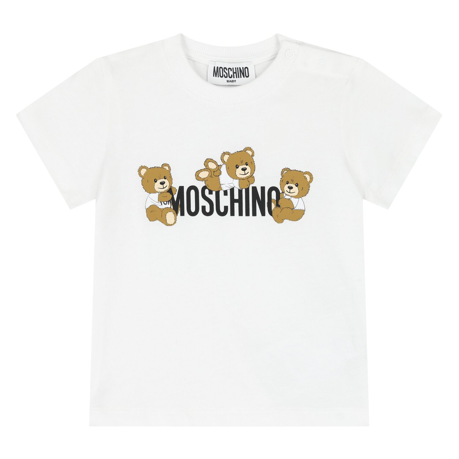 Younger White Teddy Bear Logo T-Shirt, 1, hi-res