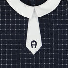 Baby Boys Navy Blue Pima Cotton Logo Babygrow, 1, hi-res