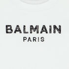 Girls White Logo Dress, 1, hi-res