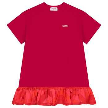 Girls Red Logo Dress