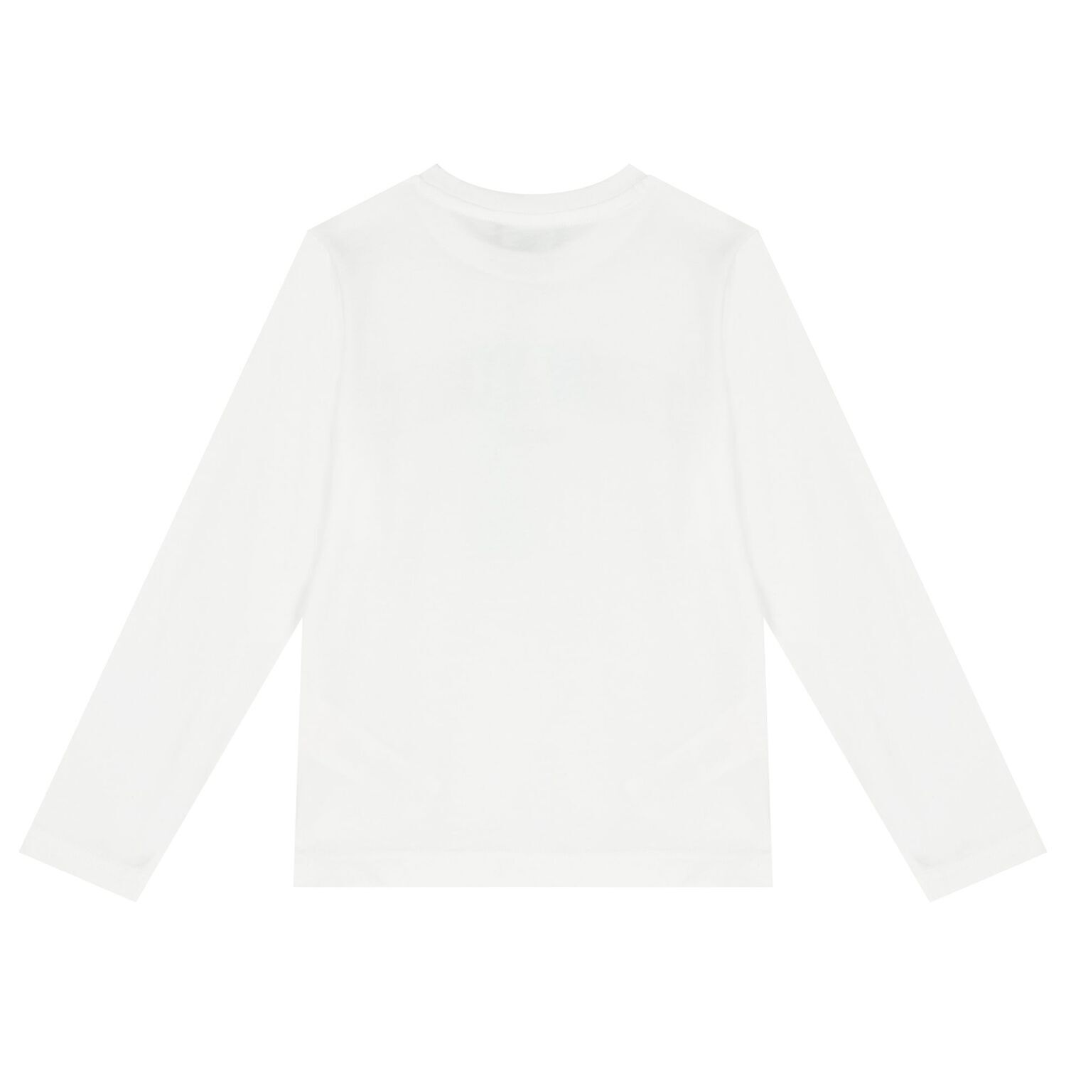 Boys White Logo Long Sleeve Top, 2, hi-res image number null