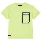 Boys Neon Yellow & Navy Blue Shorts Set, 1, hi-res