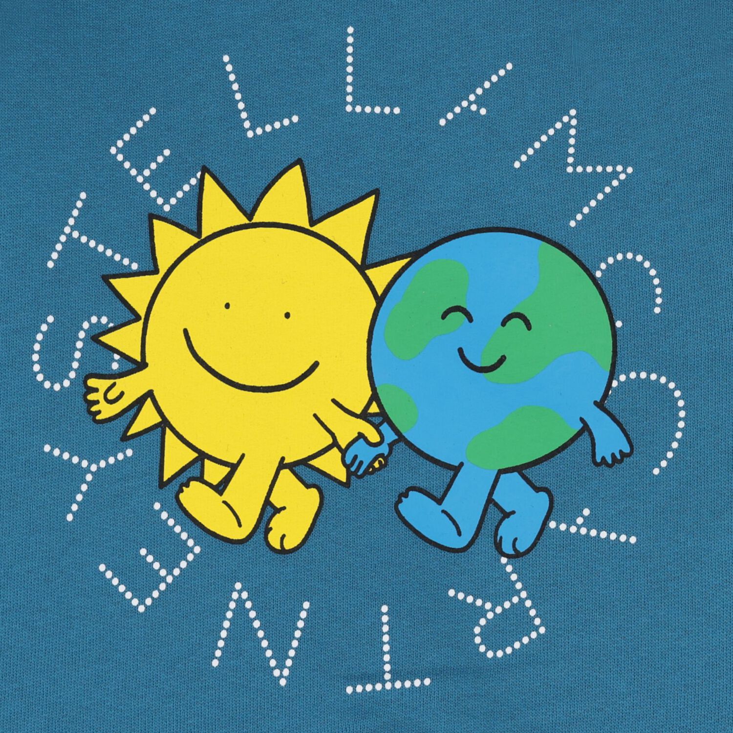 Younger Boys Blue Sun & Earth Sweatshirt, 1, hi-res