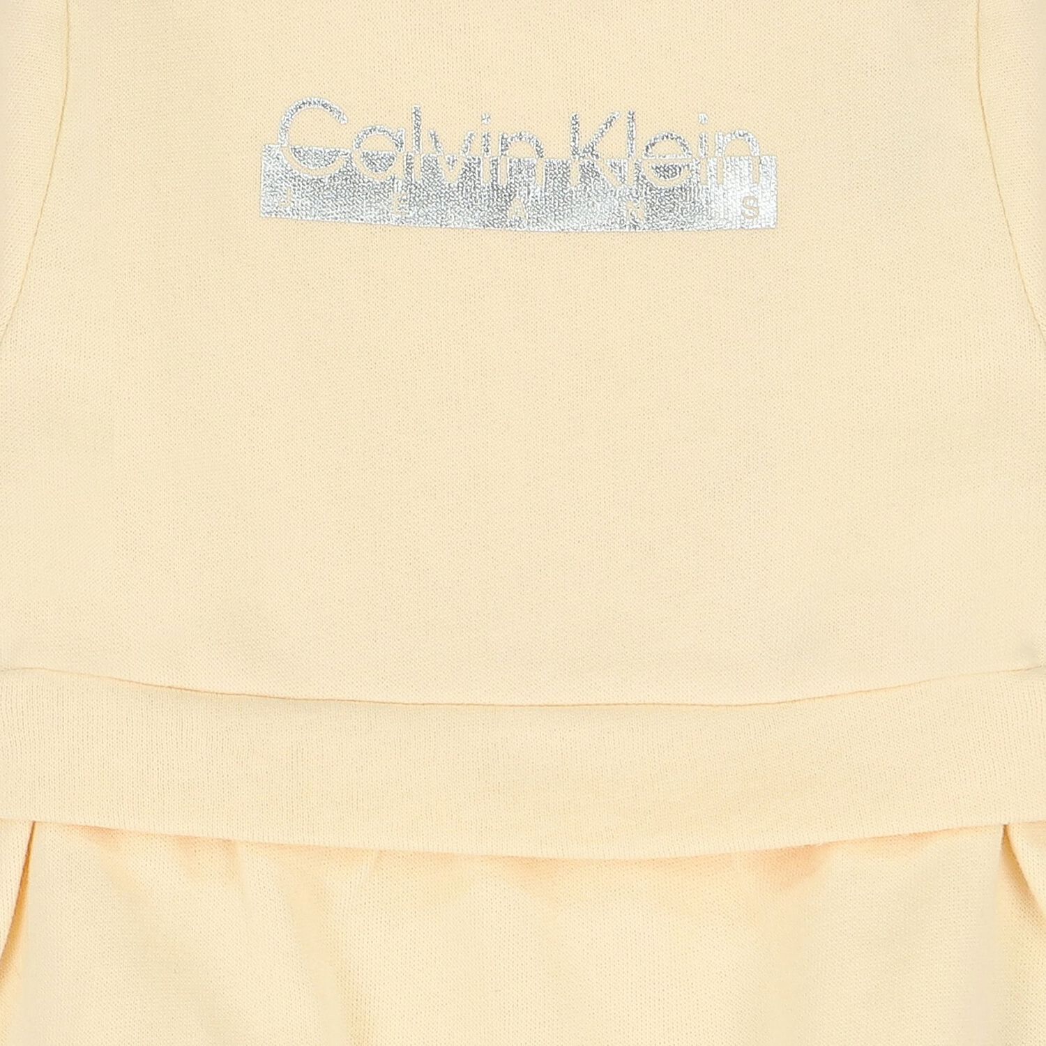 Baby Girls Beige Logo Dress, 1, hi-res