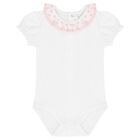 Baby Girls White & Pink Bodysuit, 2, hi-res