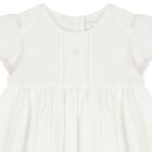 Baby Girls White Embroidered Dress, 1, hi-res