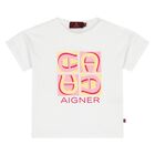 Younger Girls White Logo T-Shirt, 1, hi-res