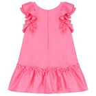 Girls Pink Ruffled Dress, 1, hi-res