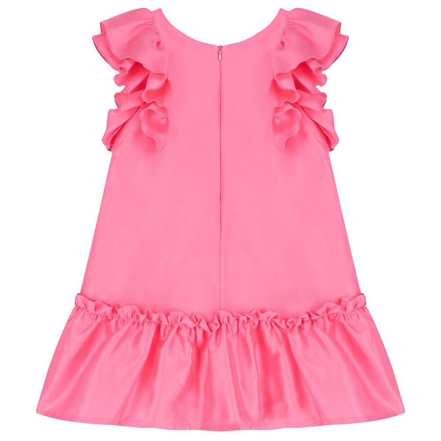 Girls Pink Ruffled Dress, 1, hi-res image number null