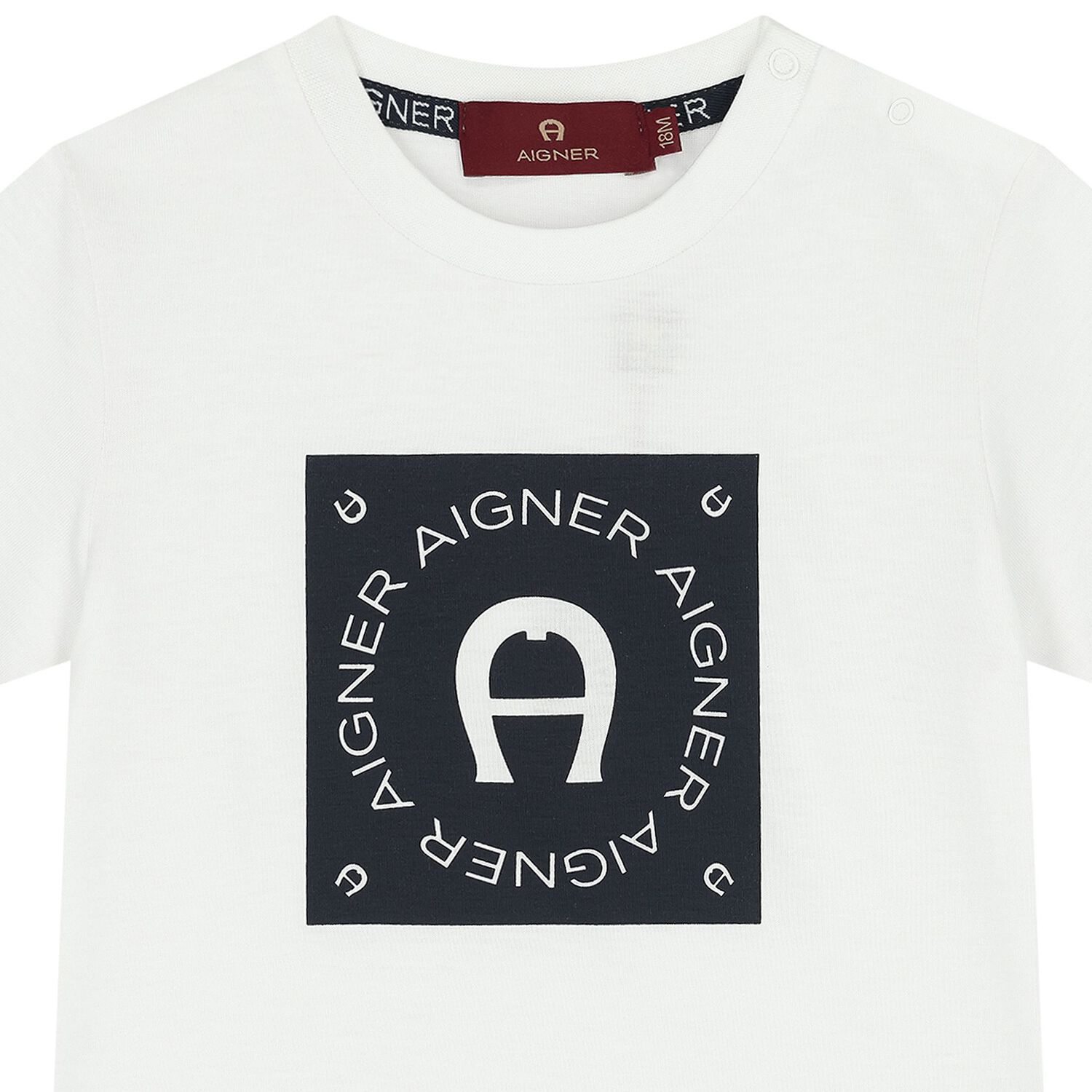 Younger Boys White Logo T-Shirt, 1, hi-res