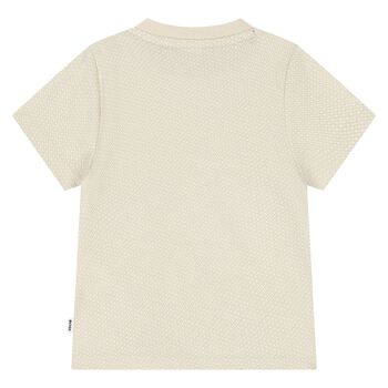 Younger Boys Beige Logo T-Shirt
