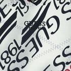 Boys White & Navy Blue Logo Hooded Top, 1, hi-res