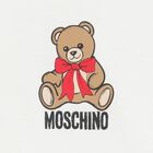 Younger White Teddy Bear Logo Long Sleeve Top, 1, hi-res