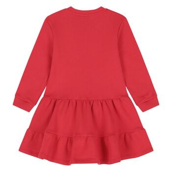 Younger Girls Red Popcorn Logo Dress