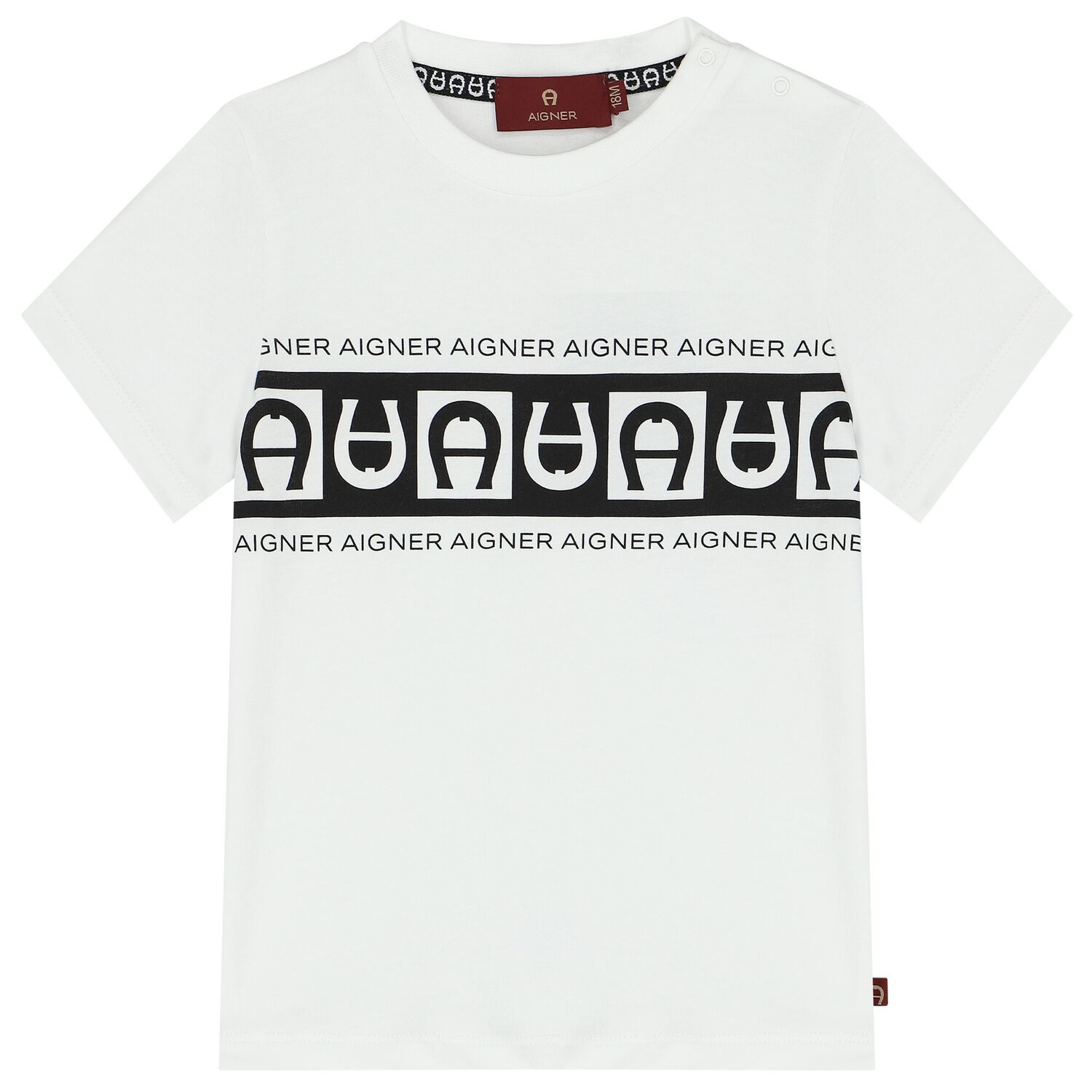 Younger Boy White Logo T-Shirt, 1, hi-res