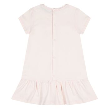 Younger Girls Pink Bag Logo Dress