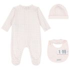 Baby Girls Pink Logo Babygrow Set, 1, hi-res