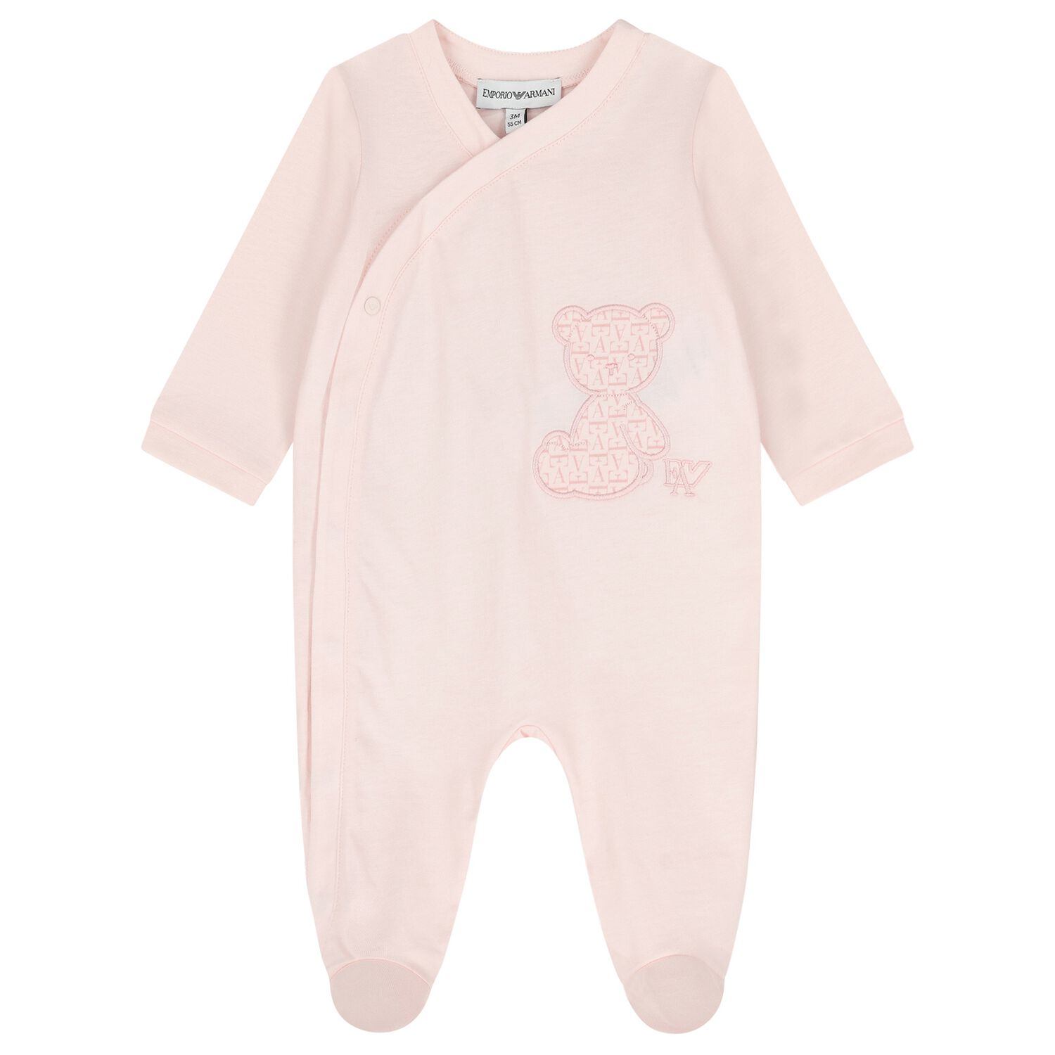 Baby Girls Pink Teddy Bear Babygrow, 3, hi-res