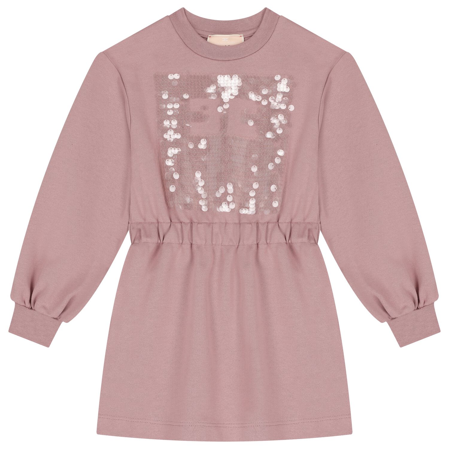 Girls Pink Embellished Logo Dress, 2, hi-res