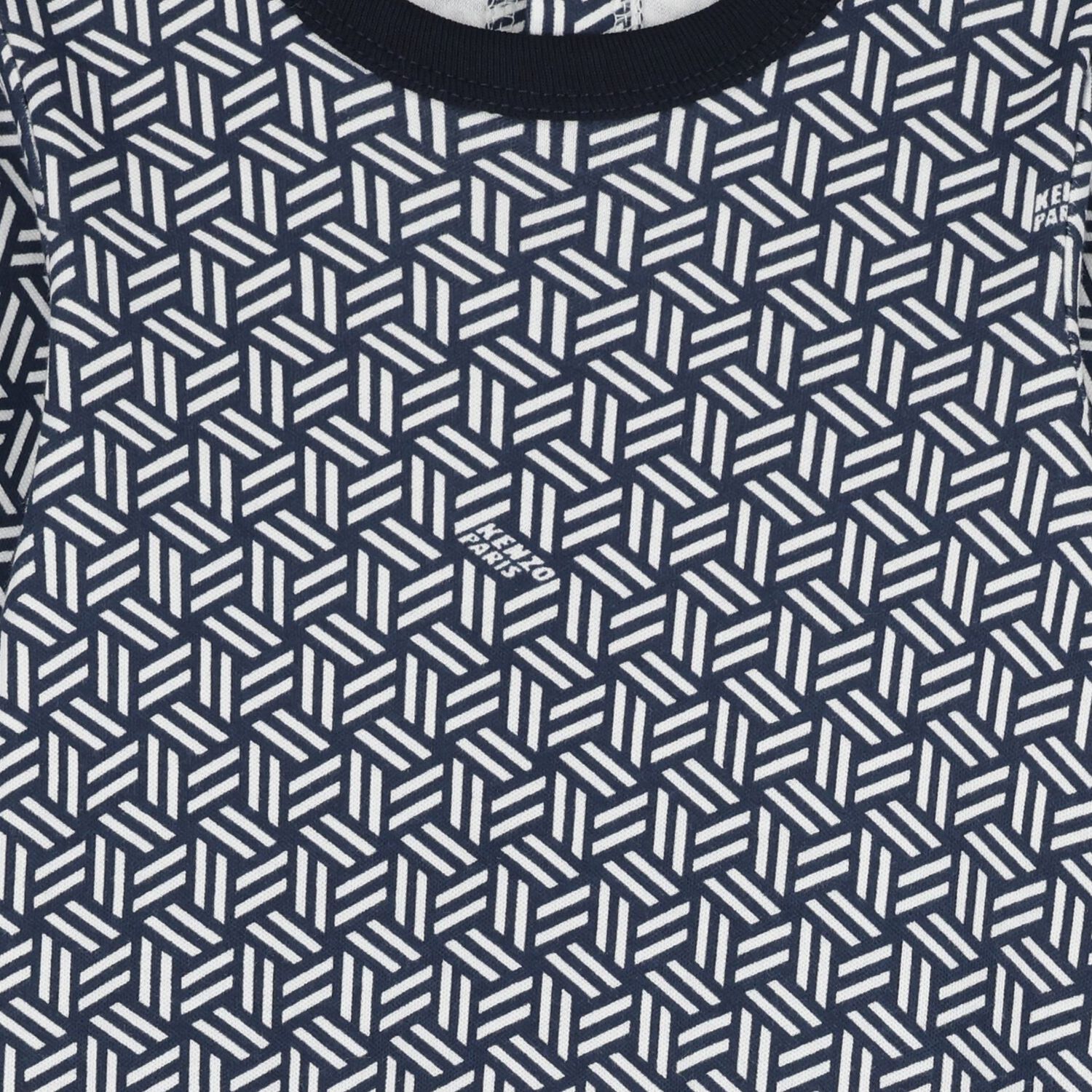 White & Navy Blue Logo Geometric Logo Babygrows ( 2-Pack ), 1, hi-res