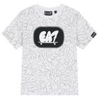 Boys White Logo T-Shirt, 1, hi-res