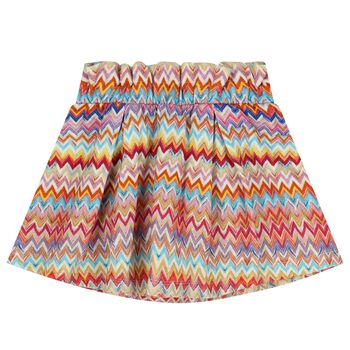Girls Multi-Coloured Zig Zag Skirt