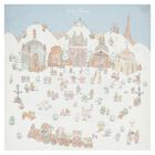 White & Blue Logo Winter Wonderland Baby Carré Swaddle, 1, hi-res