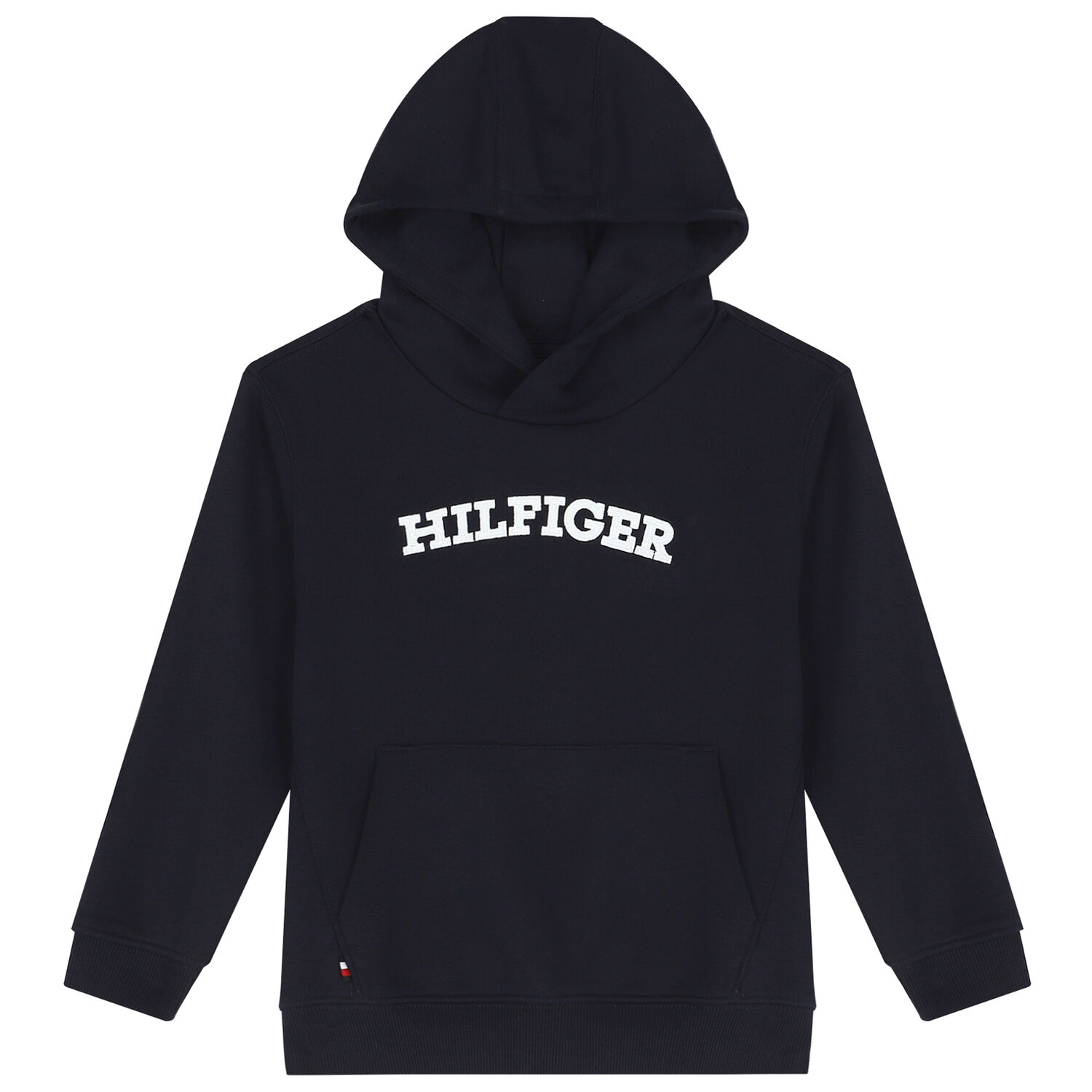 Boys Navy Logo Hooded Top, 1, hi-res image number null