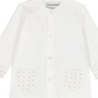 White & Beige Logo Babygrow Set, 1, hi-res