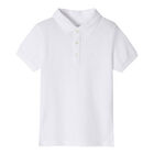 Boys White Logo Polo Shirt, 2, hi-res