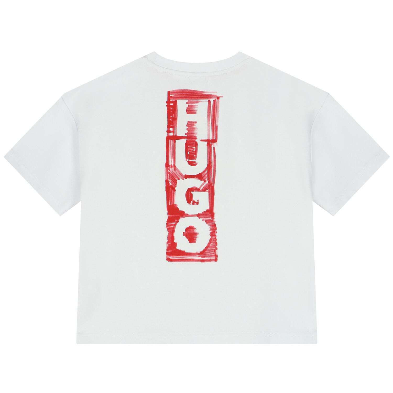 Boys White Logo Oversized T-Shirt, 2, hi-res