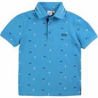 Boys Blue Logo Polo Shirt, 1, hi-res