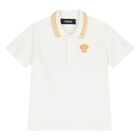 Younger Boys Ivory Medusa Polo Shirt, 1, hi-res