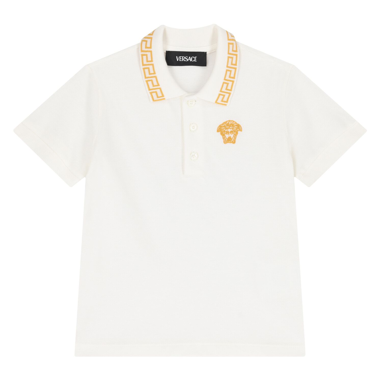 Younger Boys Ivory Medusa Polo Shirt, 1, hi-res image number null